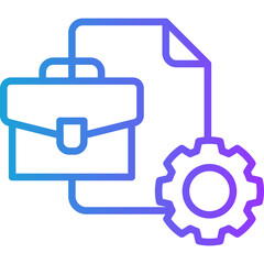 Portfolio Management line gradient icon