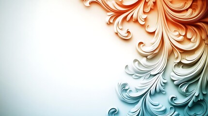 Elegant Ornate Design Swirls And Curls Background