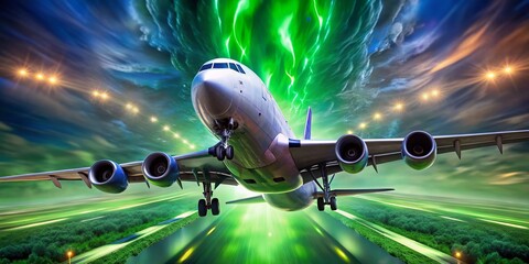 4K Loop Animation: Airplane Turbulence, Open Chassis, Bokeh, Chroma Key Background