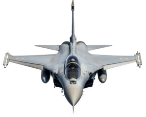 fighter jet with sleek design, showcasing advanced technology and military features, isolated on transparency background