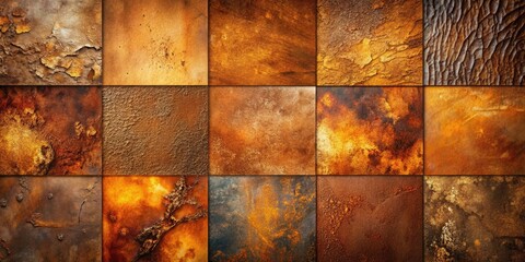 Rustic rust brown abstract:  dark tones, warm hues, artistic texture background.
