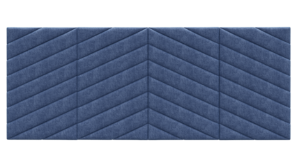 Blue headboard panel isolated on white backgorund