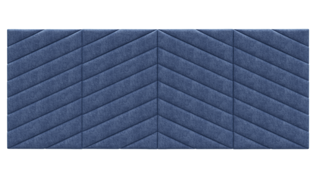 Blue headboard panel isolated on white backgorund