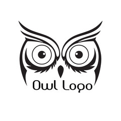 Owl vector silhouette logo
