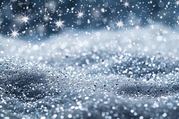 Fototapeta premium Festive Silver White Snow backdrop for Christmas Wedding Anniversary or Birthday Celebration with Dazzling Diamond Jewelry