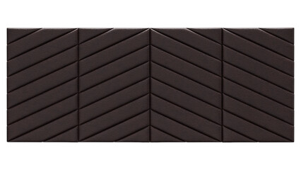 Brown Leather headboard panel isolated on white backgorund