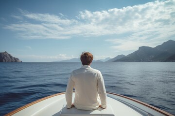 Fototapeta premium Ocean yacht back outdoors