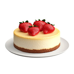 Delicious Strawberry Cheesecake Dessert Sweet Treat Bakery Food