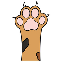 Adorable Cat Paw Print Vector Illustration
