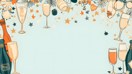 Luxurious Christmas and Holiday Promotion Banner with Elegant Ornaments, for Tags, Posters, and Banners with Ample Space for Custom Text Overlay