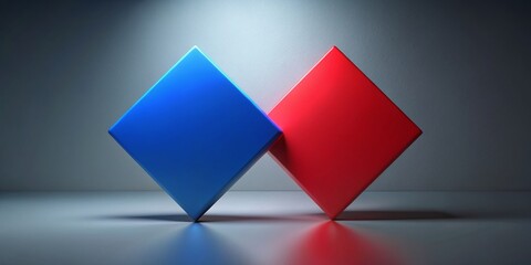 Abstract Motion: Dynamic Colored Squares in Low Light, 4K Loop