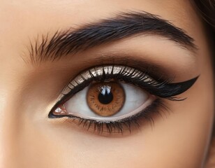 Obraz premium close up of eye with makeup