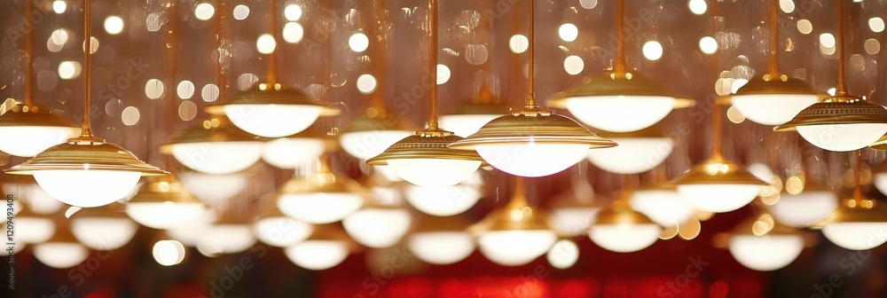 Poster elegant chandelier with soft lighting creating a warm ambiance in a luxurious setting