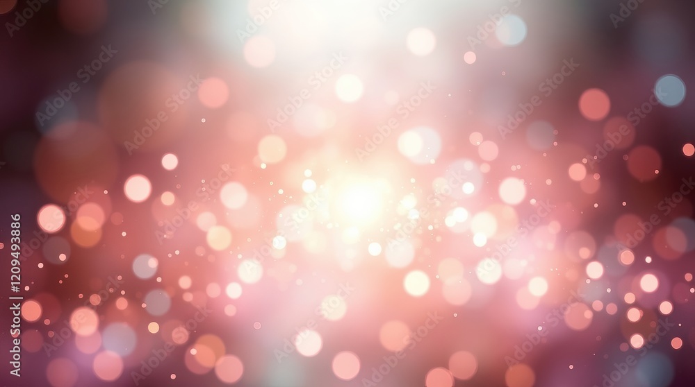 Poster vibrant spring backdrop featuring soft bokeh lights in shades of pink and white, creating a magical 