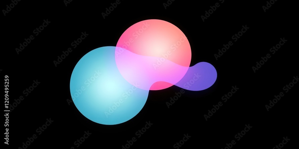 Aufkleber vibrant abstract shapes in a spring backdrop create a lively atmosphere for artistic expression and 