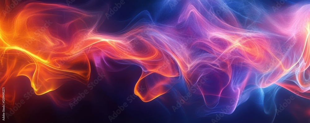Poster a mesmerizing fractal pattern infinitely expanding and intertwining, creating a hypnotic dance of sh