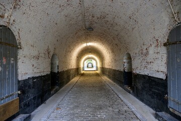Historic Brick Tunnel with Cobblestone Path