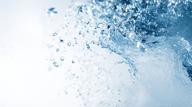 Dynamic water splash in action capturing intense swimming motion