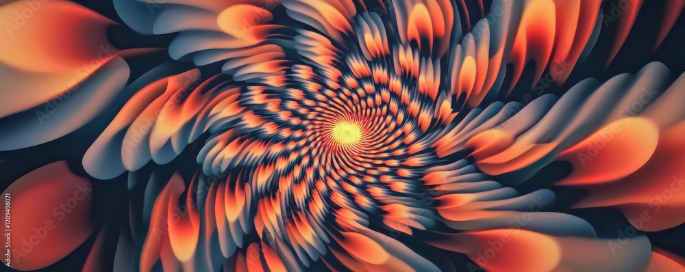 Poster a mesmerizing kaleidoscope pattern, its swirling colors and patterns creating a hypnotic effect.