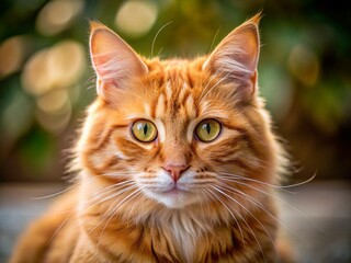 Obraz premium Adorable Ginger Cat Portrait: Playful Eyes & Soft Fur