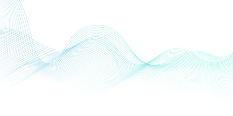 Smooth wave abstract vector background layout design.background image with dynamic curves.Abstract blue futuristic blend waves lines technology background and sound wave lines on white background.	
