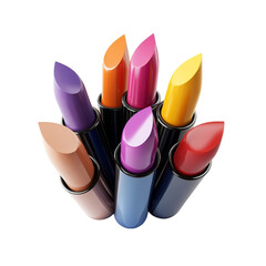 Fototapeta premium Colorful Lipsticks Beauty Makeup Products Fashion Cosmetics,