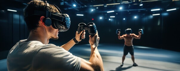 Virtual reality arena for gladiatorial combat.