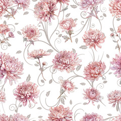 Lovely and Beautiful Spring Flowers Pattern for Fabric, Wallpaper, and More