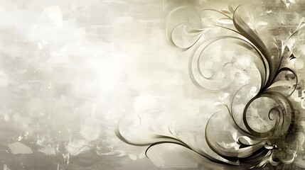 Abstract Beige Swirls on Textured Background