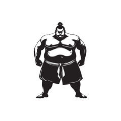 sumo sport athlete vector