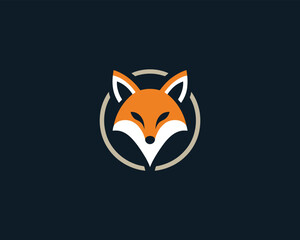 Fox Logo Design Vector Illustration.