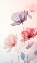 Creative 2D Doodle Floral Illustrations for wallpaper, card, tile