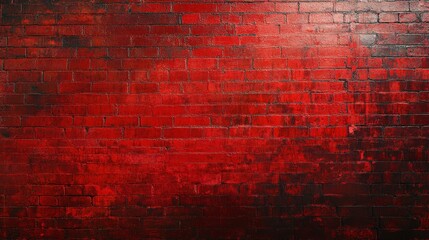 Red Brick Wall, rustic red brick texture, colorful grunge background, moody urban wall, artistic red bricks