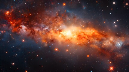 Fototapeta premium Cosmic Nebula: A Celestial Tapestry of Stars and Gas