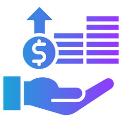 Investment glyph gradient icon