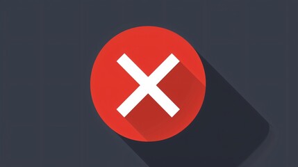 Obraz premium Decline Symbol in Red Circle - Professional Rejection Icon for Graphic Design