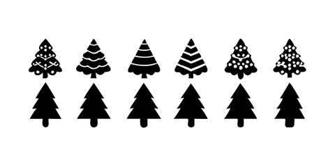 Obraz premium Christmas trees Vector set 