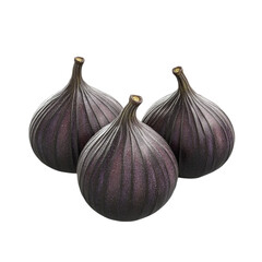 Obraz premium Three dark purple figs fresh fruit healthy eating,