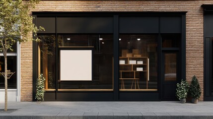 Modern Exterior of Unique Retail Store with Minimalist Design