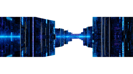 cables connected to the server