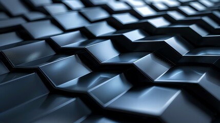 Fototapeta premium Abstract geometric background of black, shiny rectangular shapes.