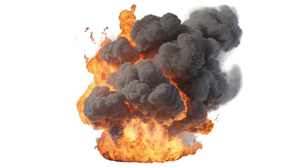 explosion with smoke