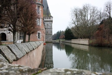 Obraz premium The beautiful French castle of Maintenon with its magnificent park complex.