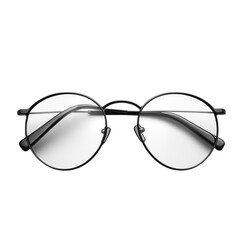 Fototapeta premium Black Round Eyeglasses Fashionable eyewear classic style,
