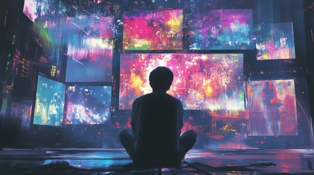 a human trying to turn off a smart home system, but it keeps playing the wrong music