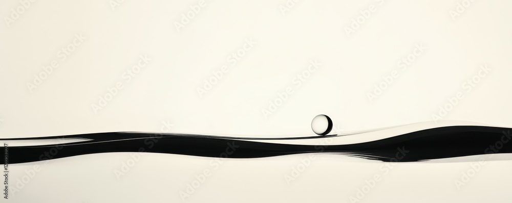 Poster a minimalist composition with clean lines and simple shapes.