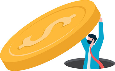 Social media illustration, business concept, web design

