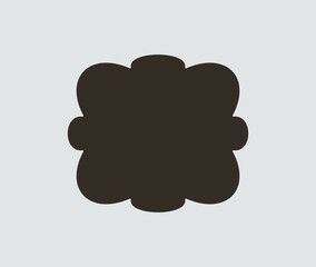 Wedding frame. Mailbox Monogram, Basic Shape, Monogram Frame. Empty frame label. Vector Template.