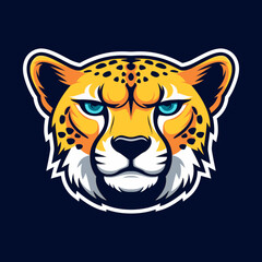 Cheetah head mascot