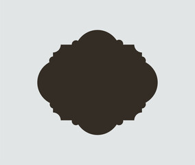 Wedding frame. Mailbox Monogram, Basic Shape, Monogram Frame. Empty frame label. Vector Template.